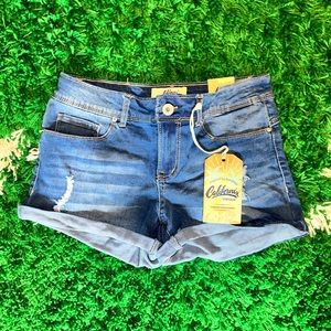 California Premium Vintage Wash Denim Shorts